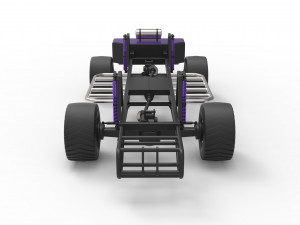Pulling truck chassis 3D मॉडल
