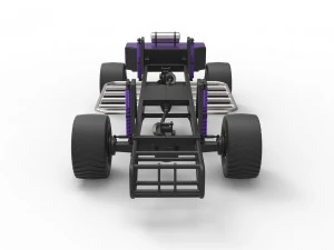 Pulling truck chassis 3D Model