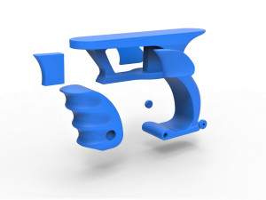 Handle for cosplay blaster pistol 2 3D 프린트 모델