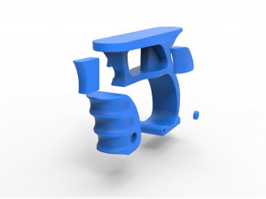 Handle for cosplay blaster pistol 2 3D 프린트 모델