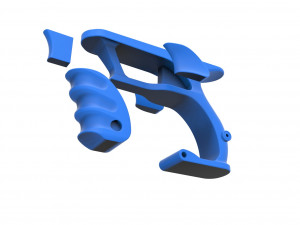 Handle for cosplay blaster pistol 2 3D 프린트 모델