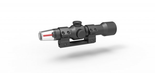 Scope for cosplay blaster 3D Print Model .c4d .max .obj .3ds .fbx .stl .blend 