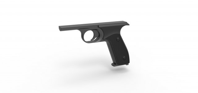 Handle for cosplay blaster pistol 3 3D-printmodel .c4d .max .obj .3ds .fbx .stl .blend 