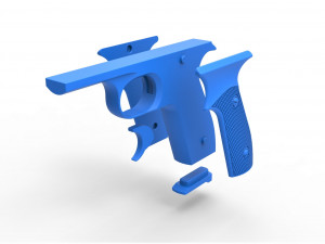 Handle for cosplay blaster pistol 3 3D-printmodel
