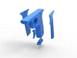 Handle for cosplay blaster pistol 3 3D-printmodel