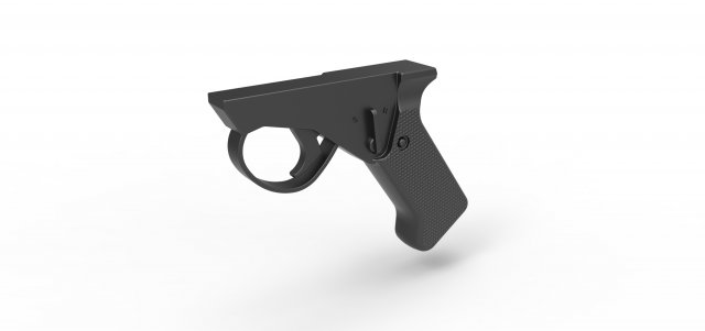 Handle for cosplay blaster pistol 5 3D-Druckmodell .c4d .max .obj .3ds .fbx .stl .blend 