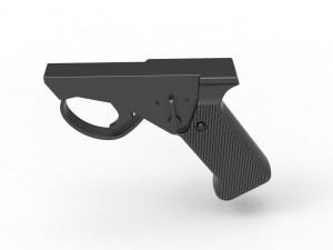 Handle for cosplay blaster pistol 5 3D-Druckmodell