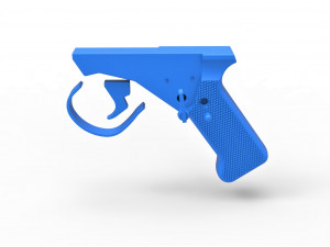 Handle for cosplay blaster pistol 5 3D-Druckmodell
