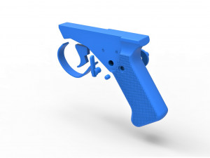 Handle for cosplay blaster pistol 5 3D-Druckmodell