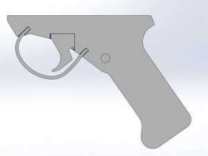 Handle for cosplay blaster pistol 5 3D-Druckmodell