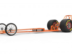 Chassis of front engined dragster 3D Модель