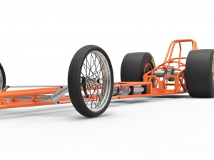 Chassis of front engined dragster 3D Модель