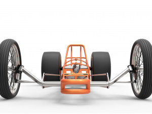 Chassis of front engined dragster 3D Модель