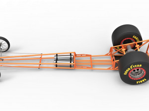 Chassis of front engined dragster 3D Модель