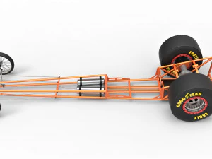Chassis of front engined dragster 3D Model