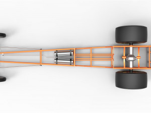 Chassis of front engined dragster 3D Модель