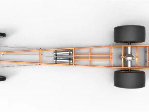 Chassis of front engined dragster 3D Model