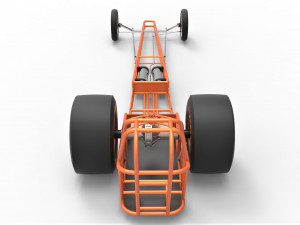 Chassis of front engined dragster 3D Модель