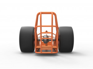 Chassis of front engined dragster 3D Модель