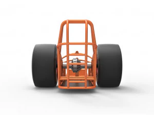 Chassis of front engined dragster 3D Model