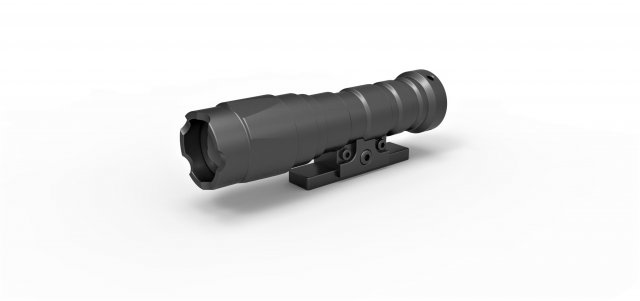 Flashlight for cosplay blaster 3D प्रिंट मॉडल .c4d .max .obj .3ds .fbx .stl .blend