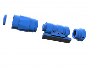 Flashlight for cosplay blaster 3D प्रिंट मॉडल