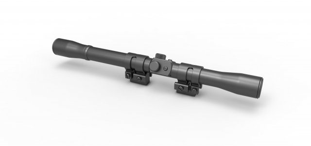 Scope for cosplay blaster 8 3D Print Model .c4d .max .obj .3ds .fbx .stl .blend