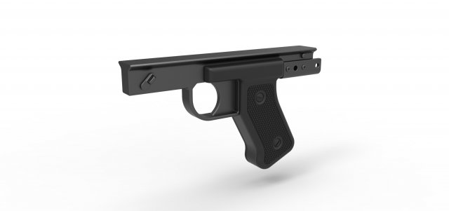 Handle for cosplay blaster pistol 7 3Dプリントモデル .c4d .max .obj .3ds .fbx .stl .blend 