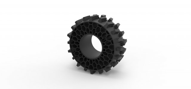 Offroad twheel tire for flexible filament 3D Baskı Modeli .c4d .max .obj .3ds .fbx .stl .blend 