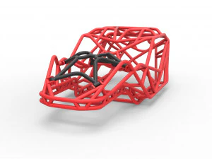 Frame of bouncer buggy of Scale 1 to 10 3D Print Model