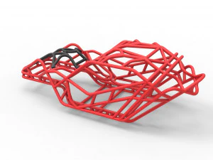 Frame of bouncer buggy of Scale 1 to 10 3D Print Model