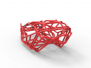 Frame of bouncer buggy of Scale 1 to 10 3D Print Model
