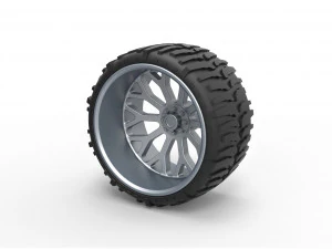 리프트 트럭용 휠 2 3D 프린트 모델