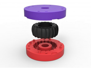 Mold for diecast rear tire for dune buggy scale 110 3D Print Model