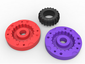 Mold for diecast rear tire for dune buggy scale 110 Modèles 3D en vedette