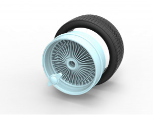 Wire wheel scale 1 to 10 3D Print Model