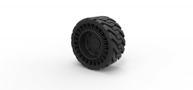 Twheel version 2 from front loader 3D Print Model .c4d .max .obj .3ds .fbx .stl .blend 