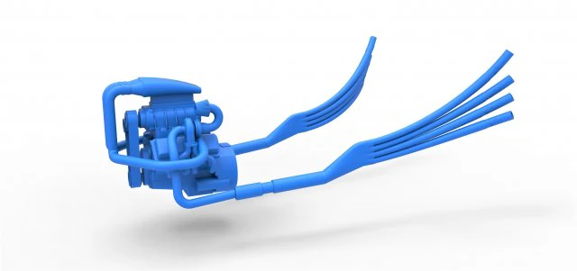 Turbo engine v8 from nux car scale 1 to 25 3D Print Model .c4d .max .obj .3ds .fbx .stl .blend