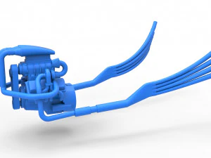 Motore turbo v8 da auto nux scala da 1 a 25 Modello di stampa 3D