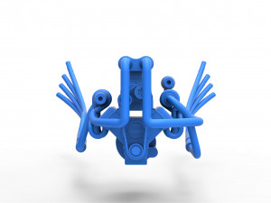 Turbo engine v8 from nux car scale 1 to 25 3D Print Model