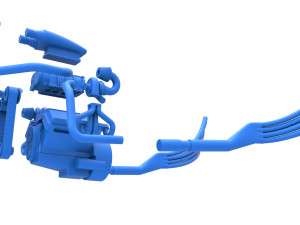 Turbo engine v8 from nux car scale 1 to 25 3D Print Model