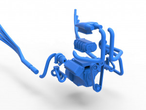 Turbo engine v8 from nux car scale 1 to 25 3D Print Model
