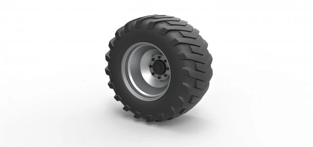 Rear wheel from pulling tractor 3 3D Model .c4d .max .obj .3ds .fbx .stl .blend
