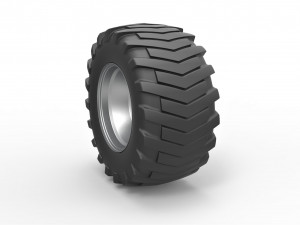 Rear wheel from pulling tractor 3 3D Model