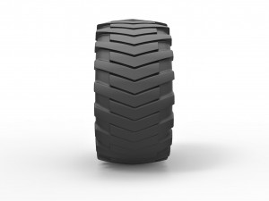 Rear wheel from pulling tractor 3 3D Model