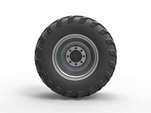 Rear wheel from pulling tractor 3 3D Model