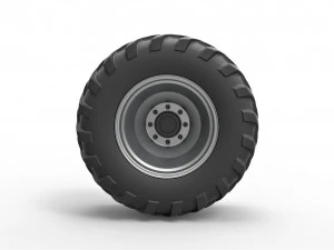 Rear wheel from pulling tractor 3 3D Model
