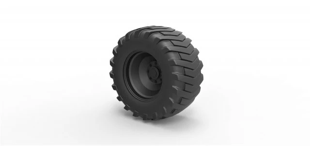 Rear wheel from pulling tractor 2 3D Print Model .c4d .max .obj .3ds .fbx .stl .blend 
