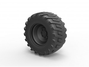 Rear wheel from pulling tractor 2 Modelo de Impressão 3D