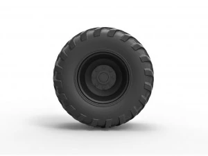 Rear wheel from pulling tractor 2 3D Print Model